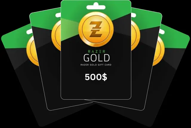 Razer Gold gift card with a gold coin design