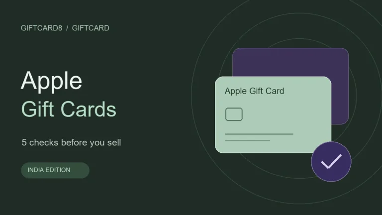 Apple gift cards with five checks before selling in India