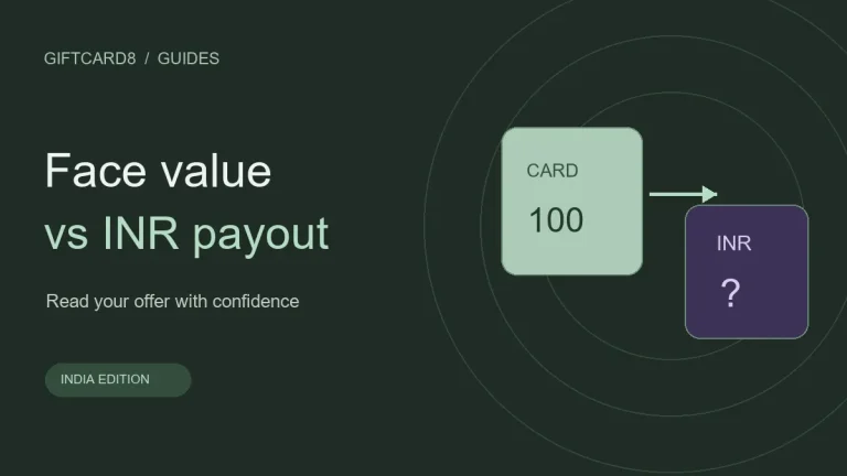 Gift Card Face Value vs INR Payout: How to Read an Offer — illustrated guide for India